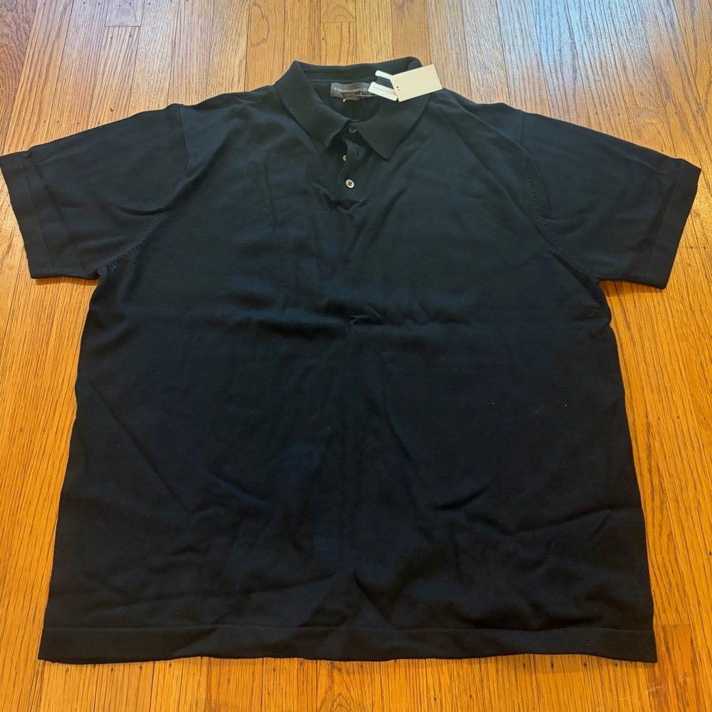 Banana Republic Men's Sweater Black Polo Shirt
